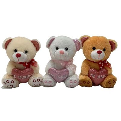 20 см 3 медведя плюша CLRS прелестных с подарками дня Валентайн игрушек сердца яркого блеска