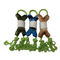 Голубая зеленая игрушка плюша чучела косточки веревочки 18cm 7.09in для собаки BSCI