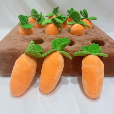 Игрушка моркови тяги сада заполненная плюшем для тренировки обнюхивать взаимодействия любимца