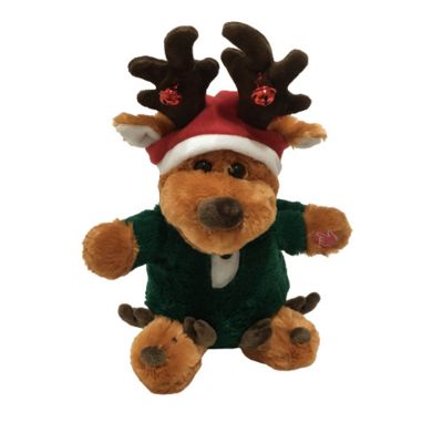 Детский Рождественский подарок Смешной олень с трясущейся ногой и поющей плюшевой игрушкой Электронная игрушка