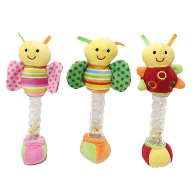 3 игрушки плюша фасоли Asstd красочных заполненных вручают ручку самосхвата для младенца