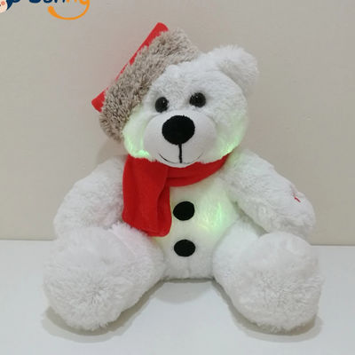 СИД Xmas освещая медведя плюша с игрушкой плюша детей медведя СИД подарка детей шляпы Санта
