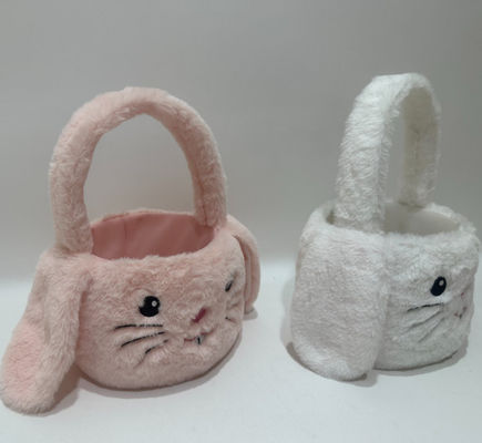 Горячая продажа Пасха Cute&Pretty Розовый &White плюшевый кролик корзины игрушка