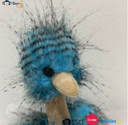 OEM Factory Wholesale Custom Blue Peacock Fluff Ostrich Plush Toys Gift Stuffed Animal (Фабрика OEM оптовой продажи) Обустроенный голубой павлин пухлый страус плюшевые игрушки подарок набитые животные