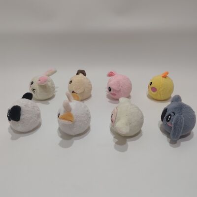 Яркая коллекция из 8 прыгучих мячей с изображениями животных с фермы для игр