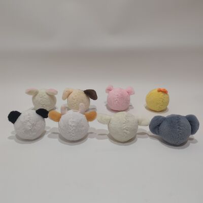 Яркая коллекция из 8 прыгучих мячей с изображениями животных с фермы для игр