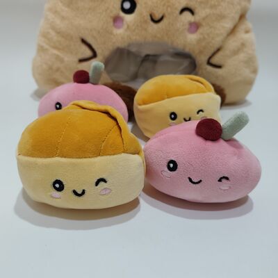 Милая прозрачная подушка из ПВХ с цветовыми фруктами внутри