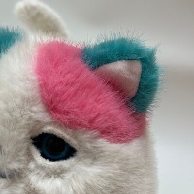 Мигающий рёв пушистый кошка плюшевая игрушка милая мияющая интерактивная кошка розовый зеленый длинношерстный спутник для снятия стресса