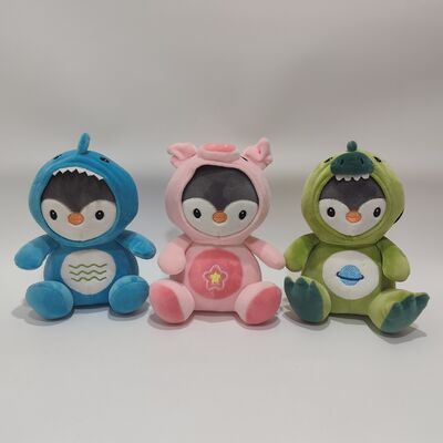 Милая плюшевая игрушка-пингвин в костюме животного, мягкая и красочная, коллекционная игрушка